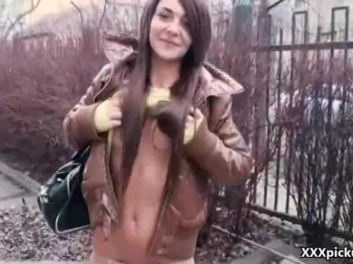 Public lovemaking for specie in open street with eighteen age teenage czech dilettante angel 03