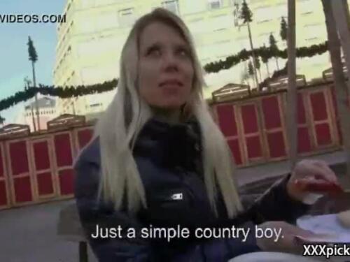 Woman non-pro european doxy tempts tourist dor a street oral-vibration 01