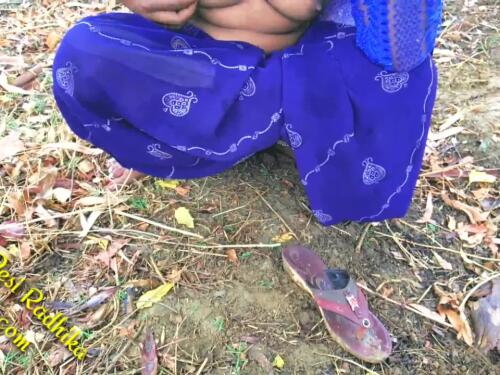 Indian village girl with inborn bushy moist violate outdoor hookup desi radhika
