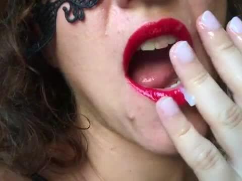 Jizz in my gullet slowmo slobber wreck makeup