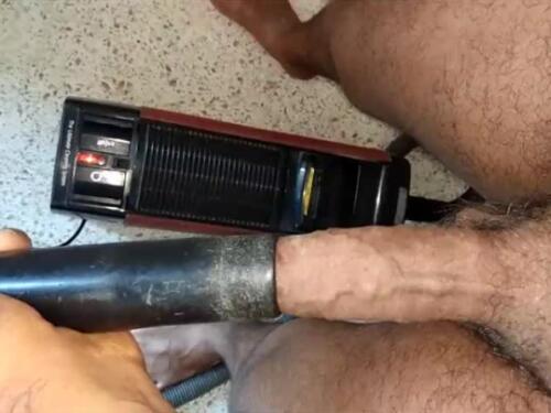 Vacuum cleaner devouring desi prick